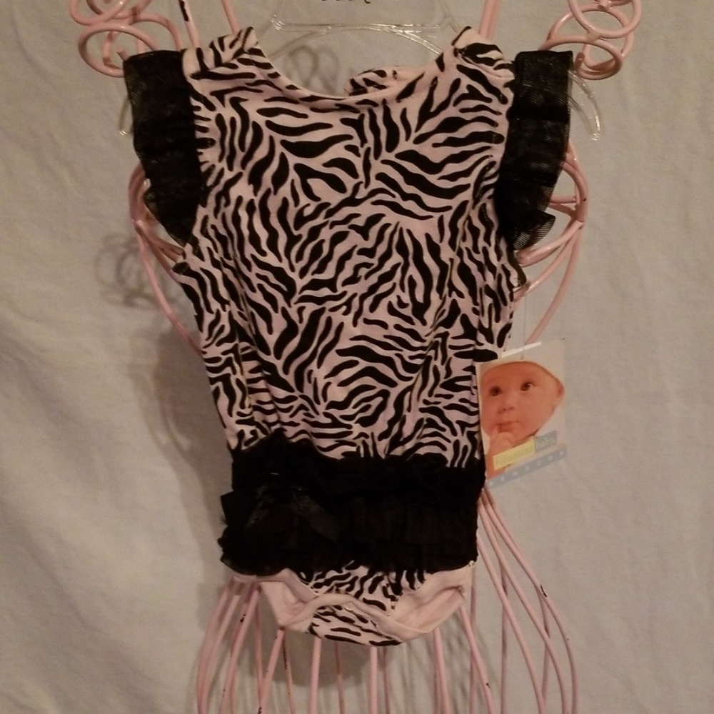 ZEBRA RUFFLE ONESIE